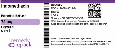 Indomethacin 75mg 70518 0515 04